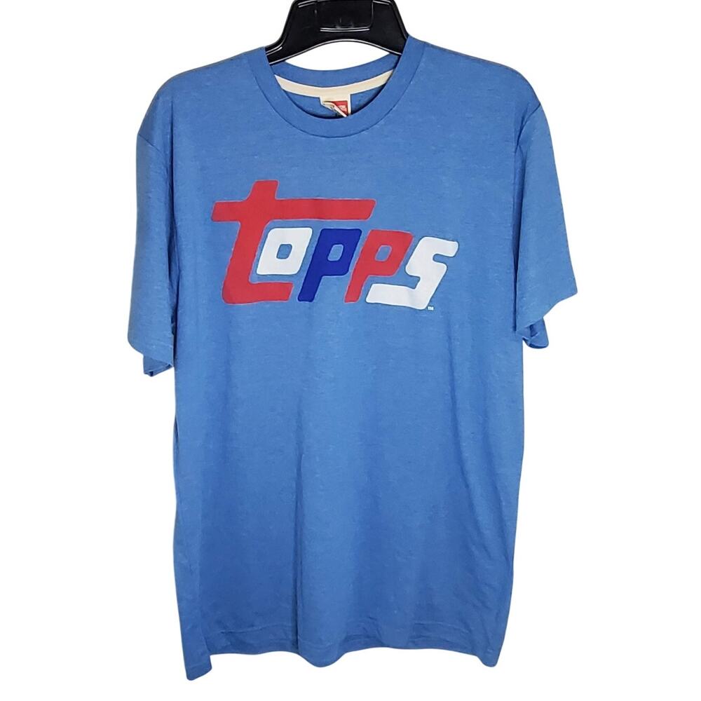 Topps 1981 Baseball Logo Homage T-Shirt Men's M Light Blue Tri-Blend NWT
